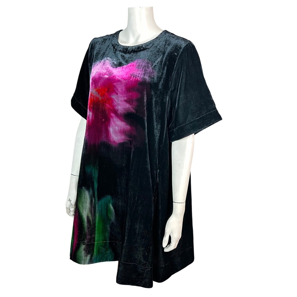 Maeve Anthropologie Velvet Floral Shift Dress XL NWT Colorful Maximalism Party